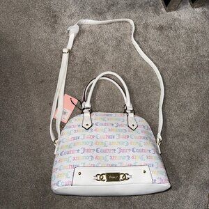 Juicy Couture "Off The Chain" White Dome Satchel Bag- New With Tags Attached